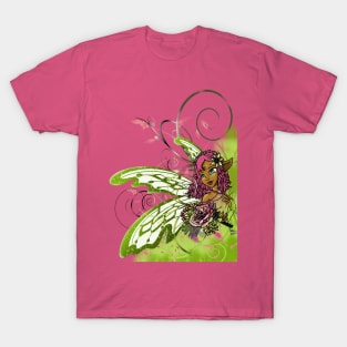 African American Fairy and Bouquet T-Shirt